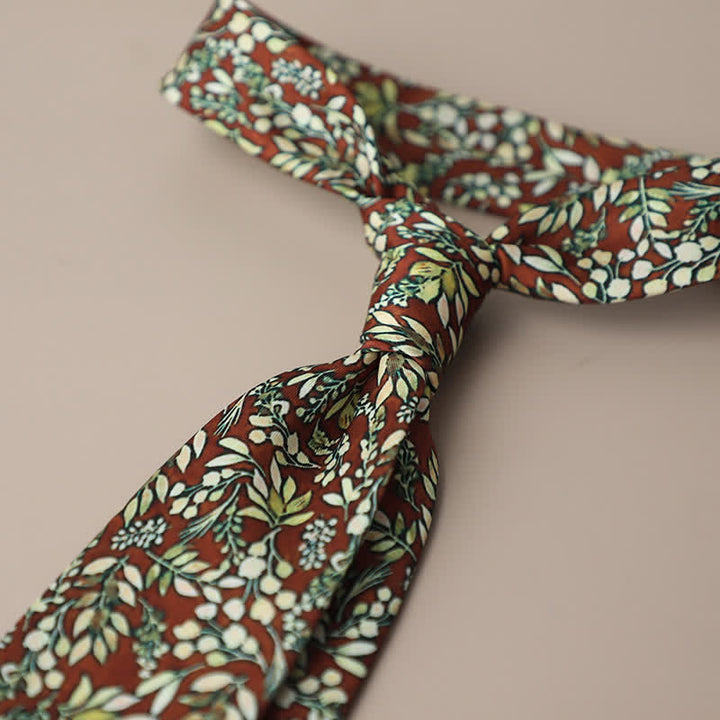 Men's Retro Elegant Neckwear Floral Pattern Necktie - Style #21 - image 25