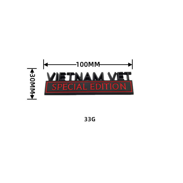 VIETNAM VET EDITION Metal Sticker Car Badge - image 4