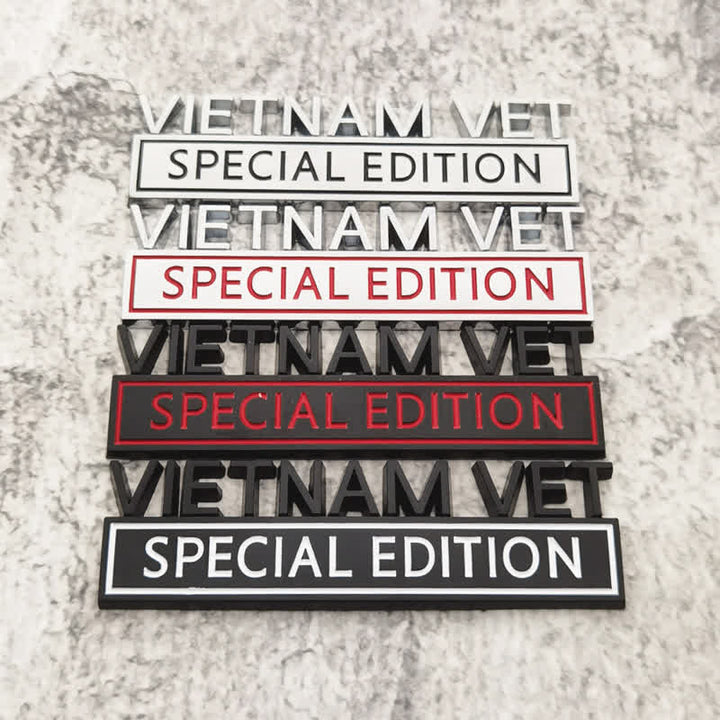 VIETNAM VET EDITION Metal Sticker Car Badge - image 0
