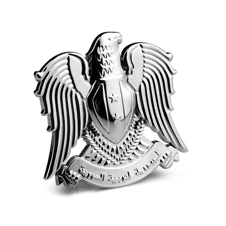 Eagle Totem Falcon Metal Sticker Car Badge - Grill - Silver - image 5