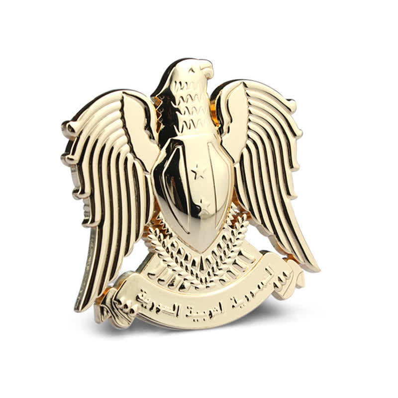 Eagle Totem Falcon Metal Sticker Car Badge - Grill - Gold - image 2