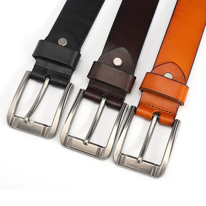 Unisex Hexagonal Rivet Studded Leather Belt - image 2