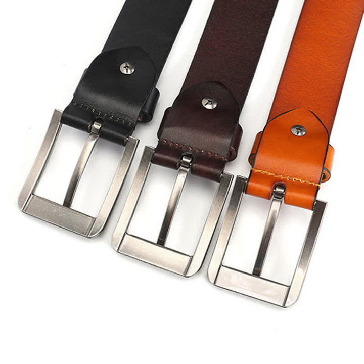 Unisex Hexagonal Rivet Studded Leather Belt - image 3