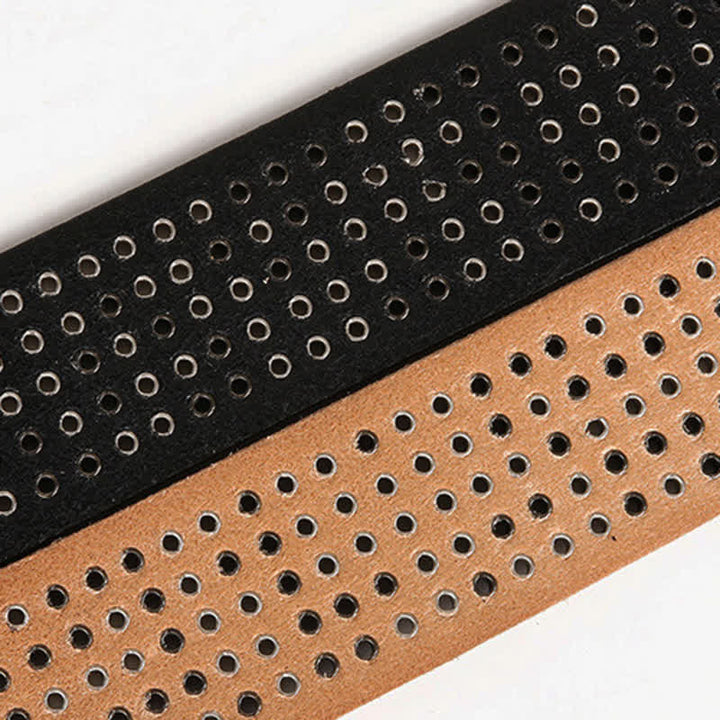 Unisex Studded Heavy Metal Cowboy Punk Leather Belt - image 9