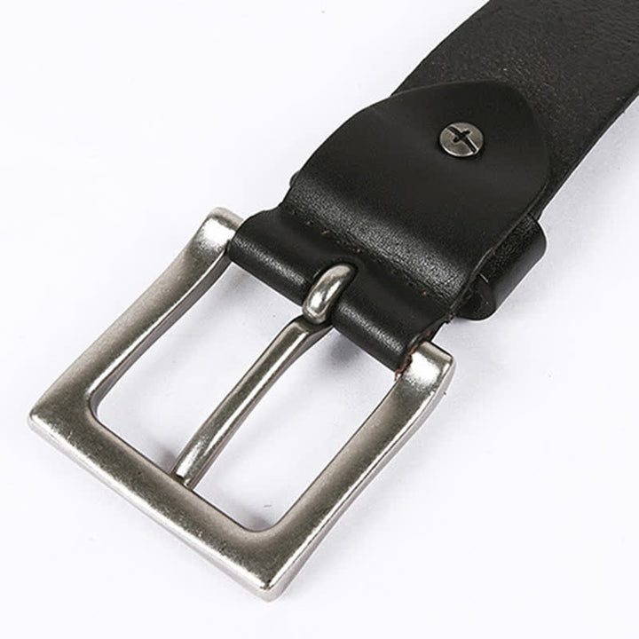 Unisex Skull Head Rivets Cross Studded Leather Belt - image 11