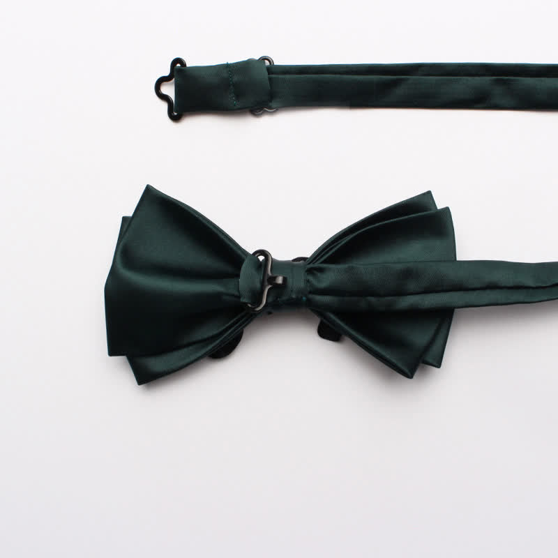 Men's Yarn-dyed Double Layer Flower Ribbon Bow Tie - image 4