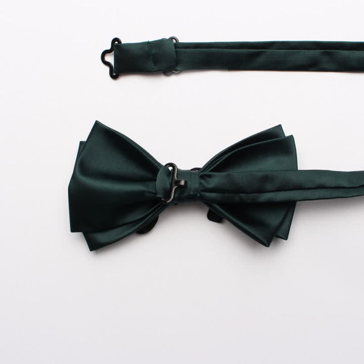 Men's Yarn-dyed Double Layer Flower Ribbon Bow Tie - image 4
