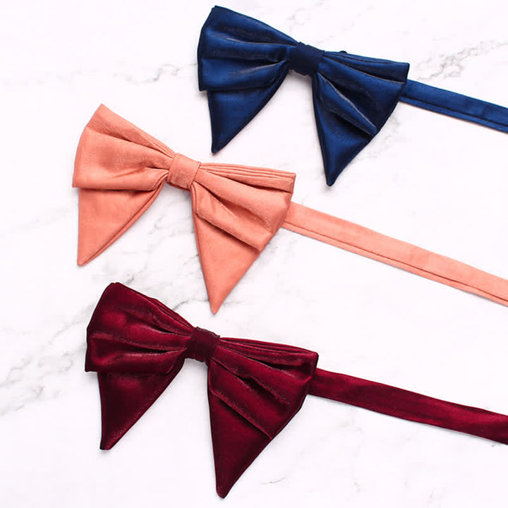 Men's Gloss Double Layered Oversized Pointed Bow Tie - image 1