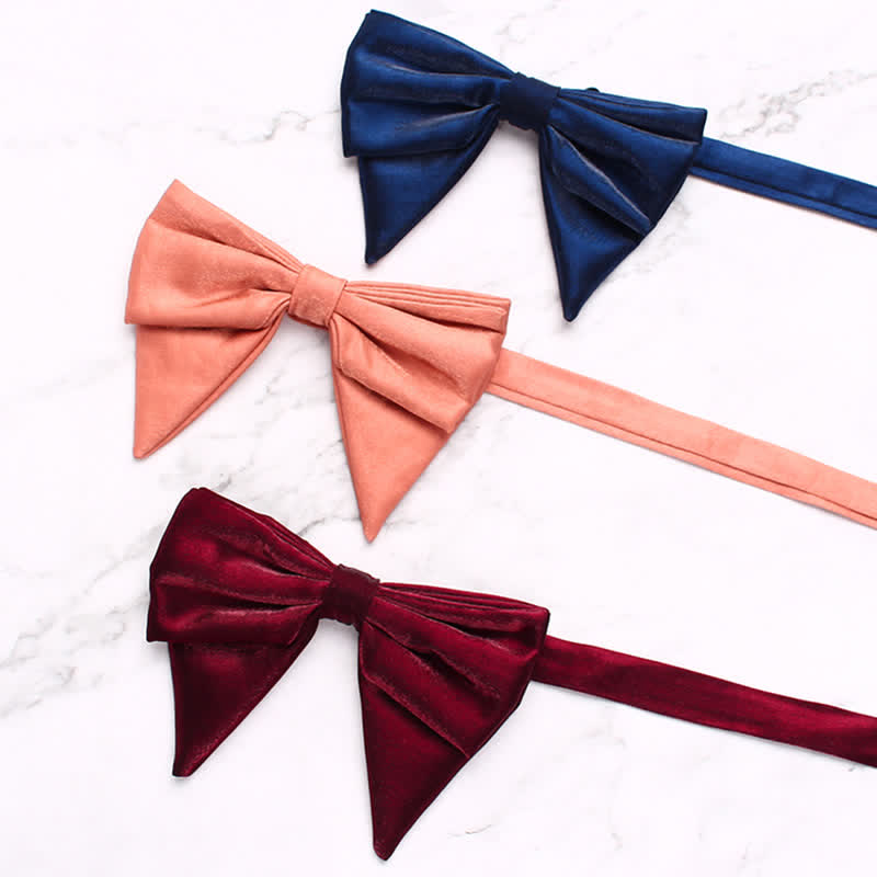 Men's Gloss Double Layered Oversized Pointed Bow Tie - image 1