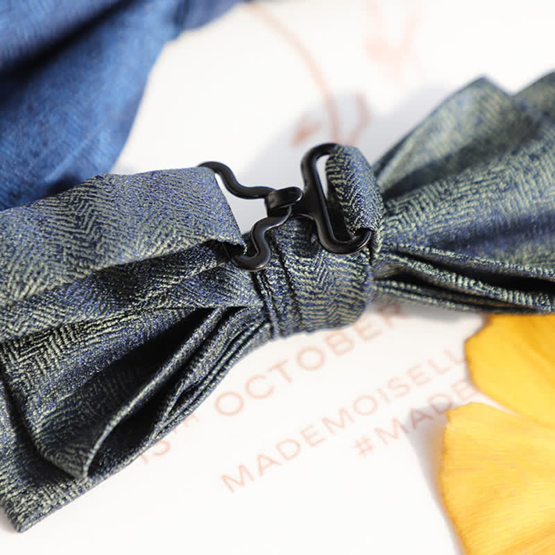 Men's Glitter Rhinestone Double Layer Pointy Bow Tie - image 3