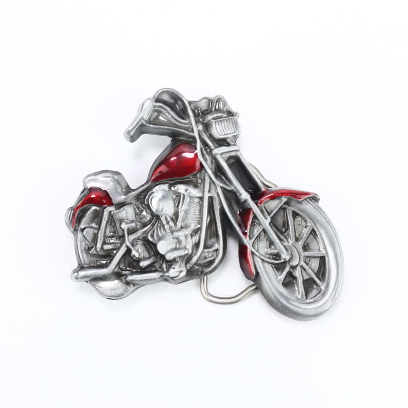 Men's DIY Cool Motorcycle Buckle Leather Belt - image 2