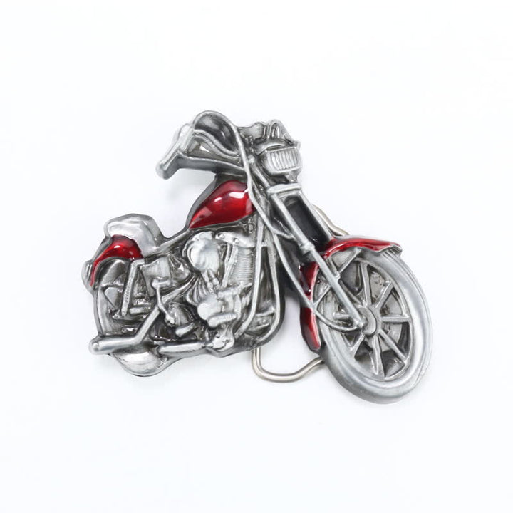 Men's DIY Cool Motorcycle Buckle Leather Belt - image 2