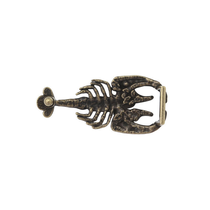 Men's DIY Animal Mini Scorpion Buckle Leather Belt - image 3