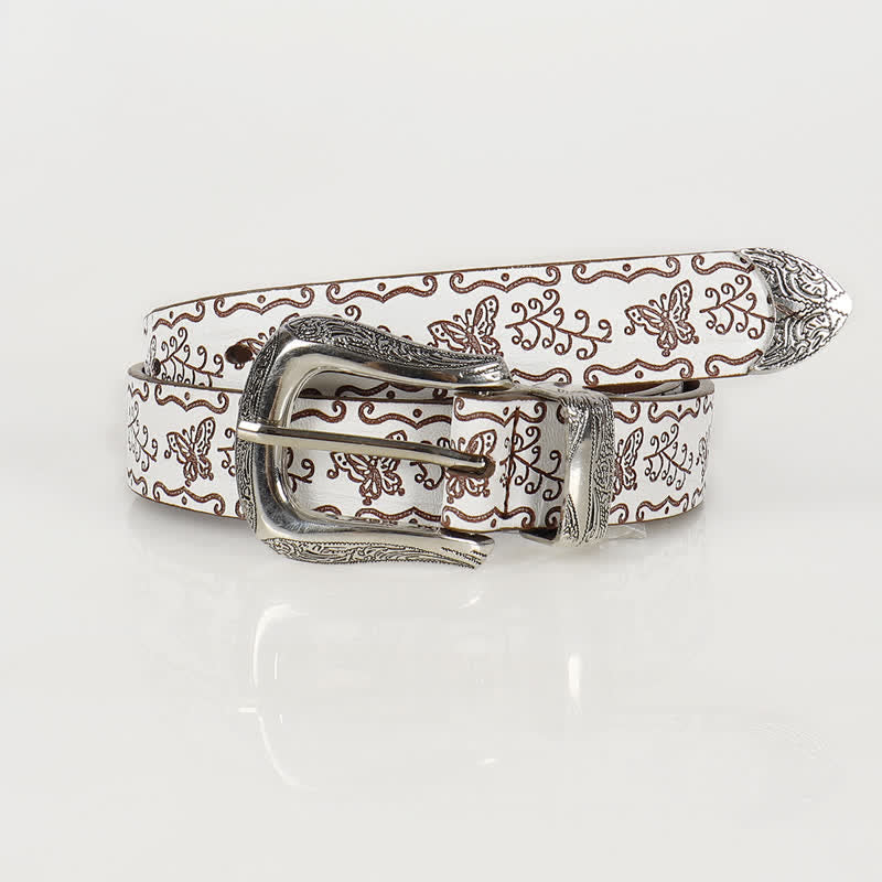 Women's Fairycore Printed Butterfly Thin Leather Belt - image 2
