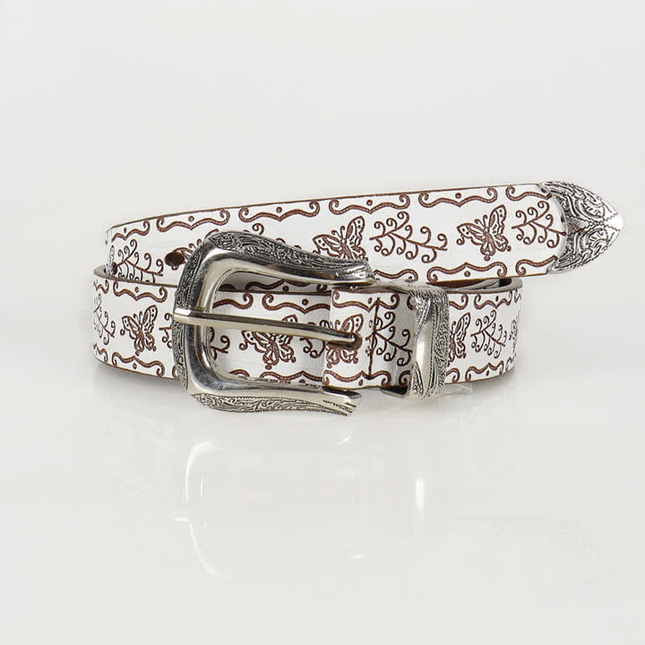 Women's Fairycore Printed Butterfly Thin Leather Belt - image 2