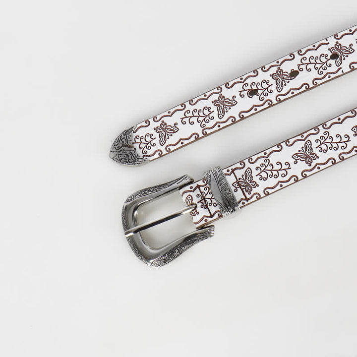 Women's Fairycore Printed Butterfly Thin Leather Belt - image 3