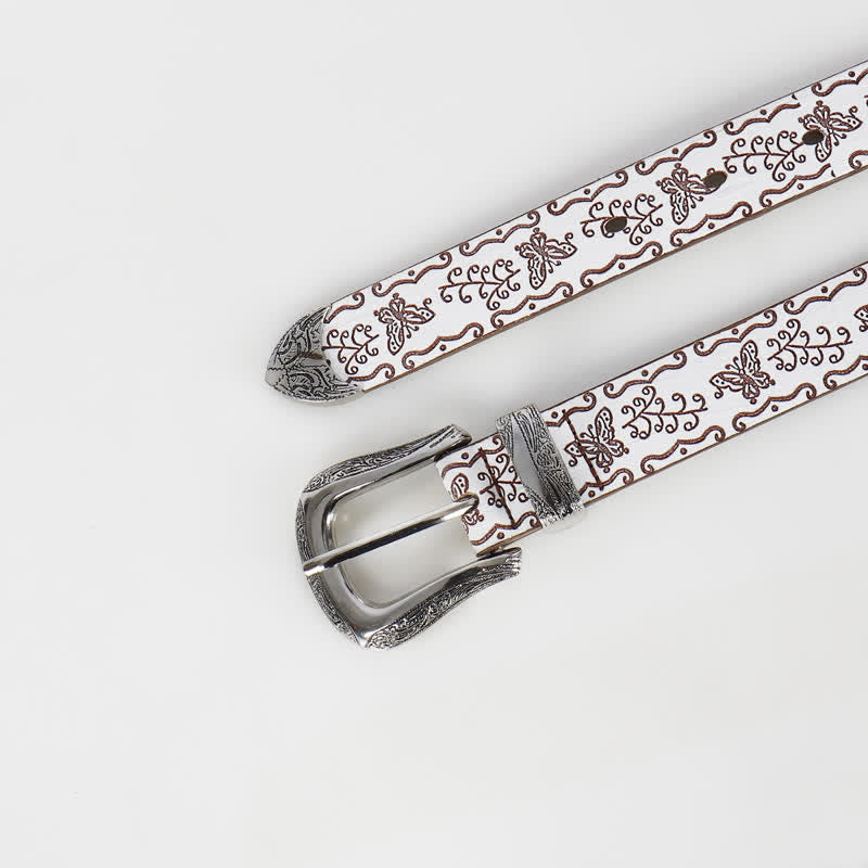 Women's Fairycore Printed Butterfly Thin Leather Belt - image 3