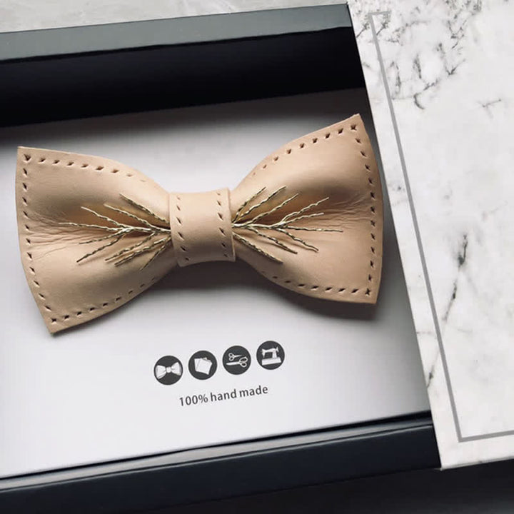 Men's Personalized Plant Tanned Leather Bow Tie - Style #2 - image 6