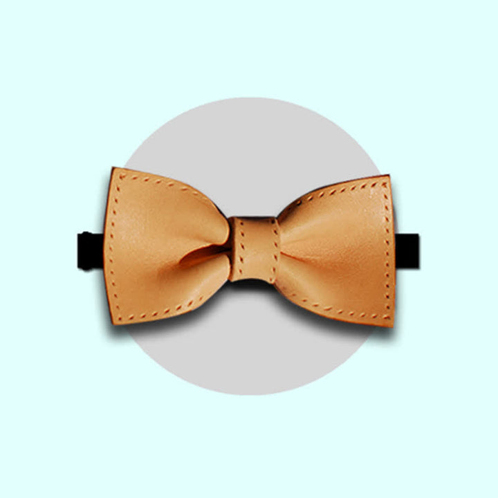 Men's Personalized Plant Tanned Leather Bow Tie - Style #3 - image 8
