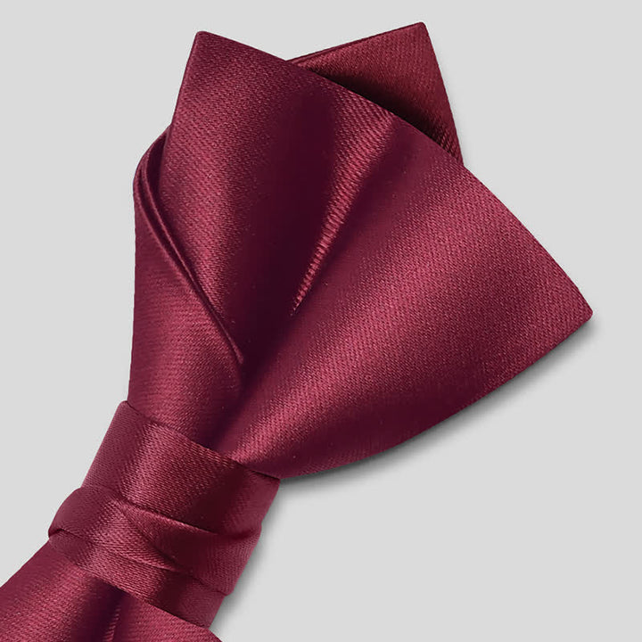 Men's Unique Irregular Double Layered Pointed Bow Tie - image 2