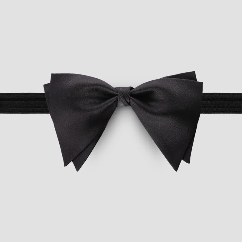 Men's Graceful Wedding Groom Oversized Pointed Bow Tie - image 5