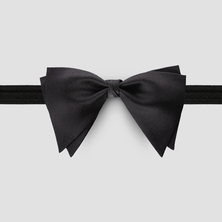 Men's Graceful Wedding Groom Oversized Pointed Bow Tie - image 5