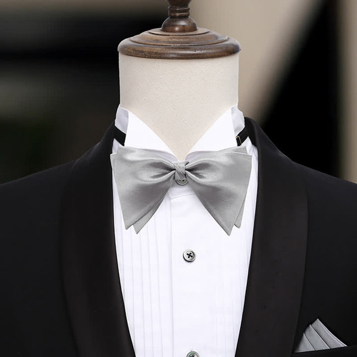 Men's Graceful Wedding Groom Oversized Pointed Bow Tie - image 7
