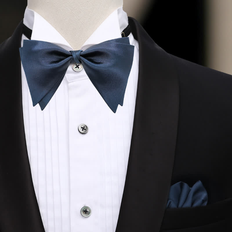 Men's Graceful Wedding Groom Oversized Pointed Bow Tie - image 1