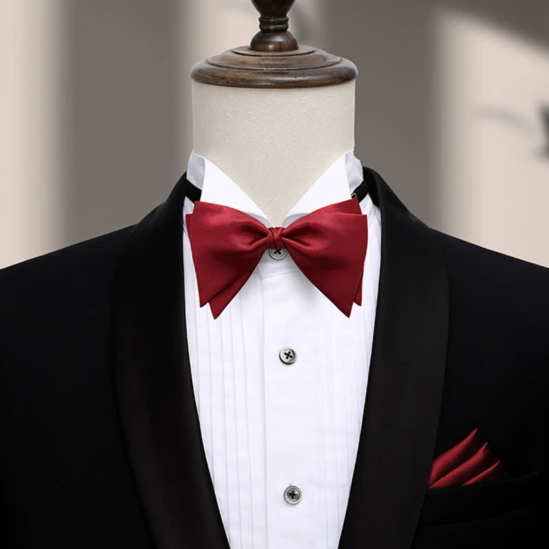 Men's Graceful Wedding Groom Oversized Pointed Bow Tie - image 10