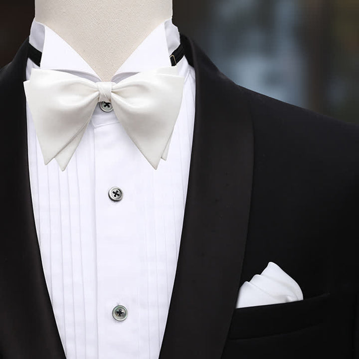 Men's Graceful Wedding Groom Oversized Pointed Bow Tie - image 12