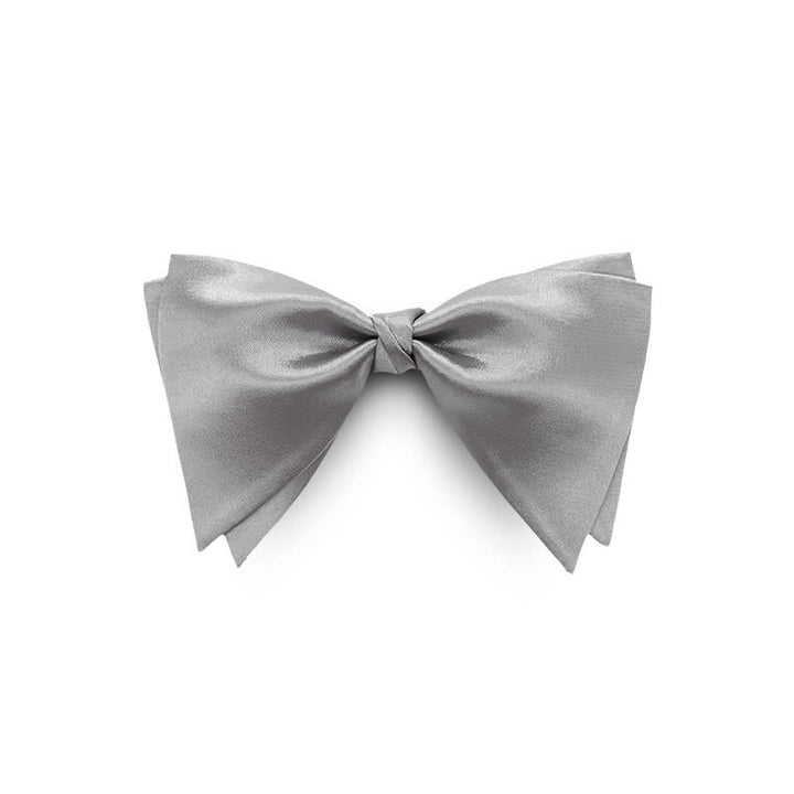 Men's Graceful Wedding Groom Oversized Pointed Bow Tie - Gray - image 6