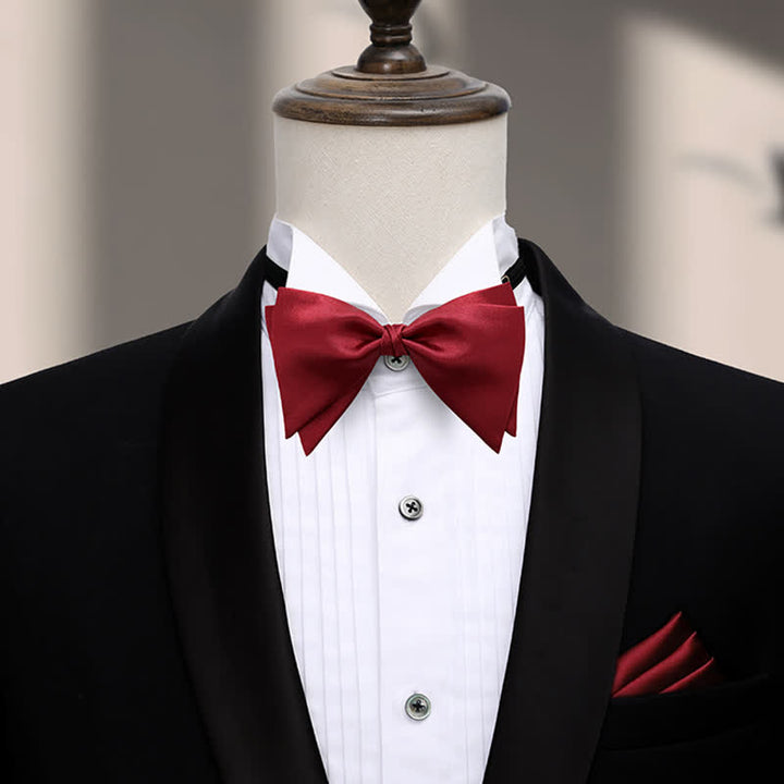 Men's Graceful Wedding Groom Oversized Pointed Bow Tie - image 10
