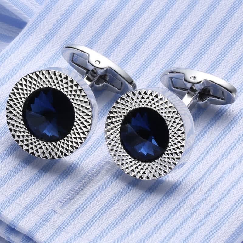 Men's Alluring Gemstone Crystal Cufflinks - image 2