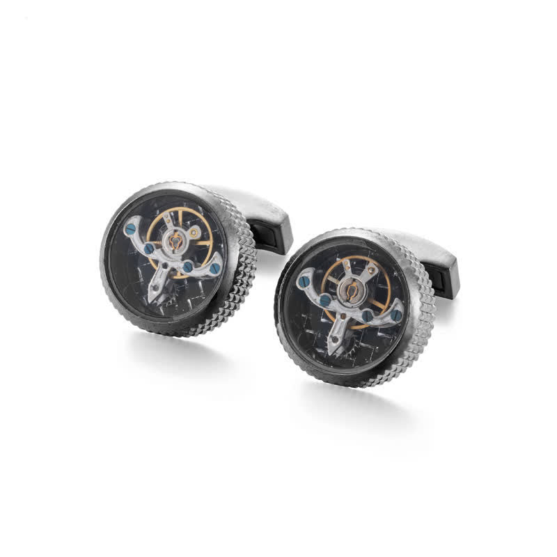 Men's Cool Tourbillon Mechanical Watch Cufflinks - image 3