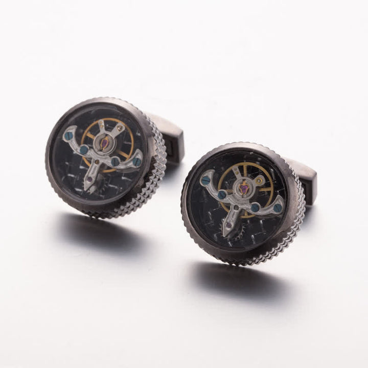 Men's Cool Tourbillon Mechanical Watch Cufflinks - image 5