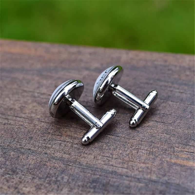 Men's Vintage World City Map Cufflinks - image 2