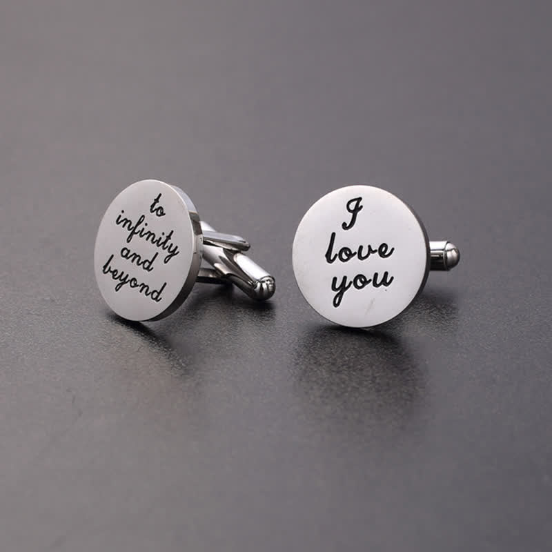 Men's I Love You To Infinity And Beyond Cufflinks - image 5