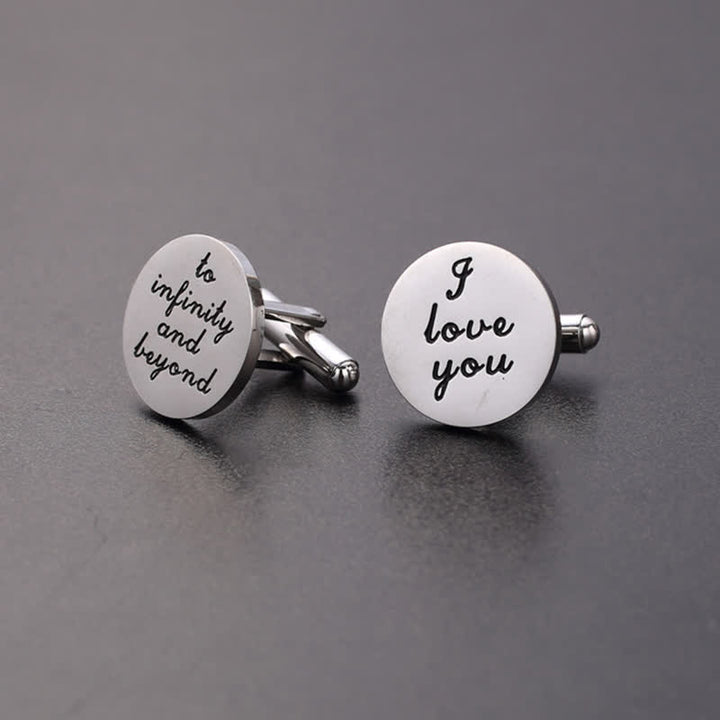 Men's I Love You To Infinity And Beyond Cufflinks - image 5