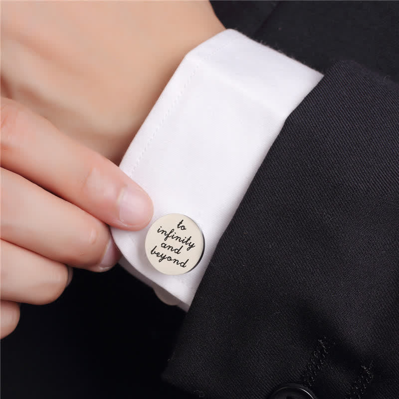 Men's I Love You To Infinity And Beyond Cufflinks - image 1