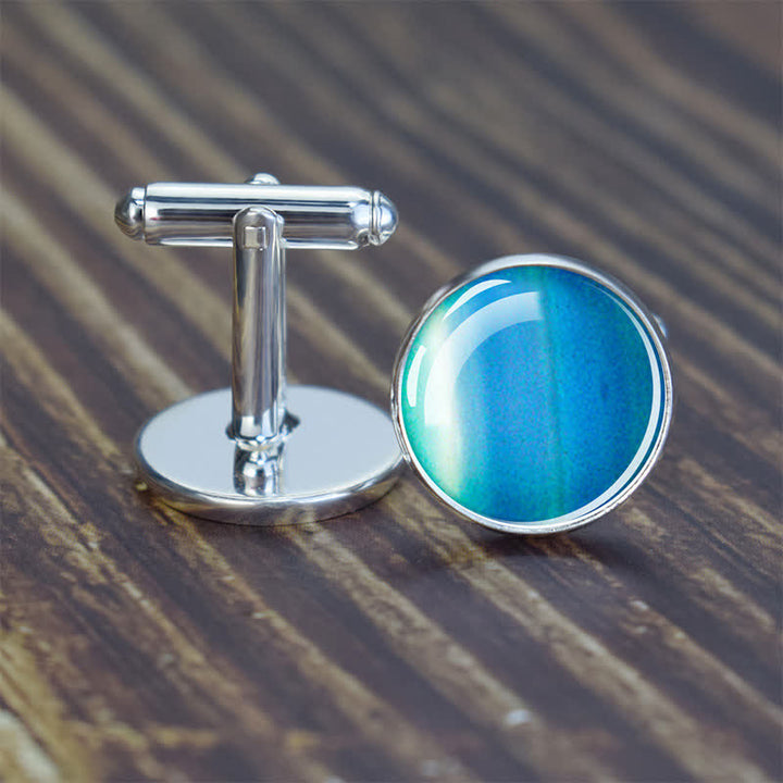 Men's Universe Solar System Planet Cufflinks - Uranus - image 8