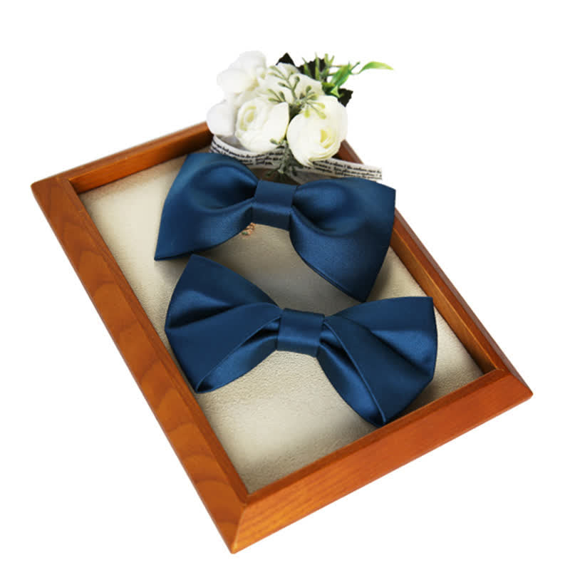 Men's Classic Simple Solid Color Wedding Bow Tie - image 4