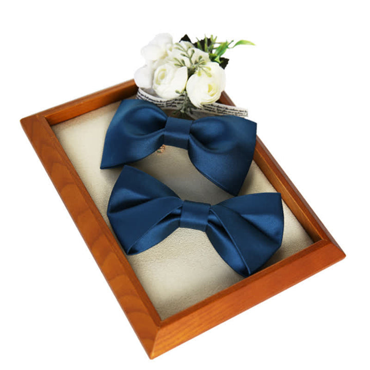 Men's Classic Simple Solid Color Wedding Bow Tie - image 4