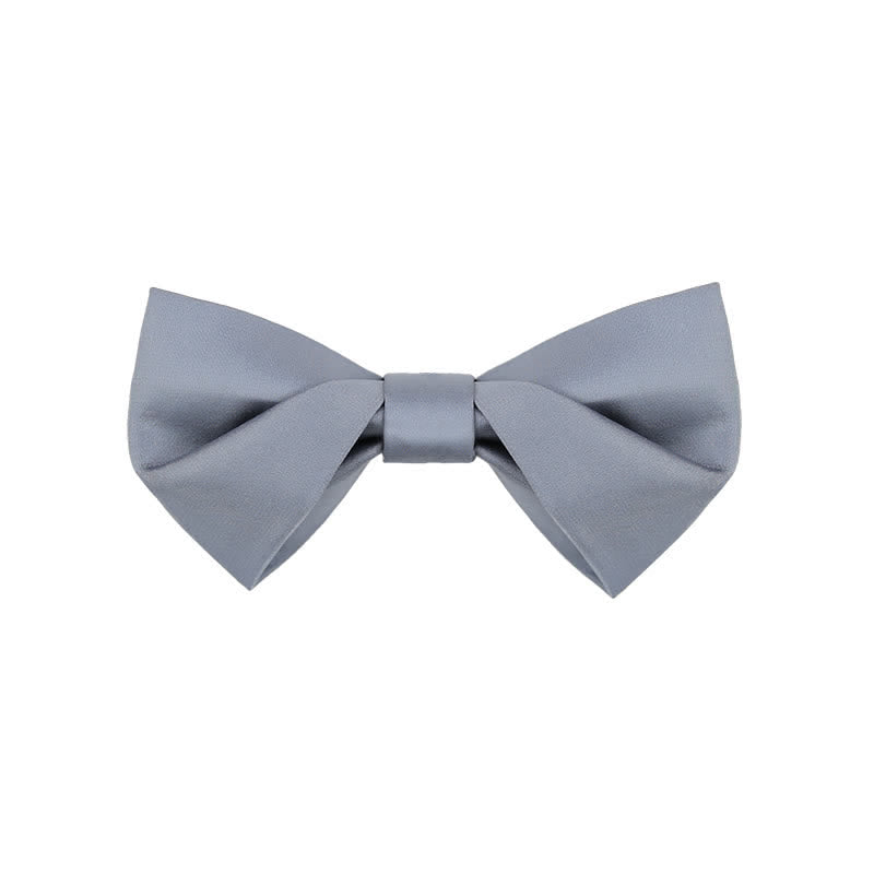 Men's Classic Simple Solid Color Wedding Bow Tie - Style #2 - LightSteelBlue - image 10