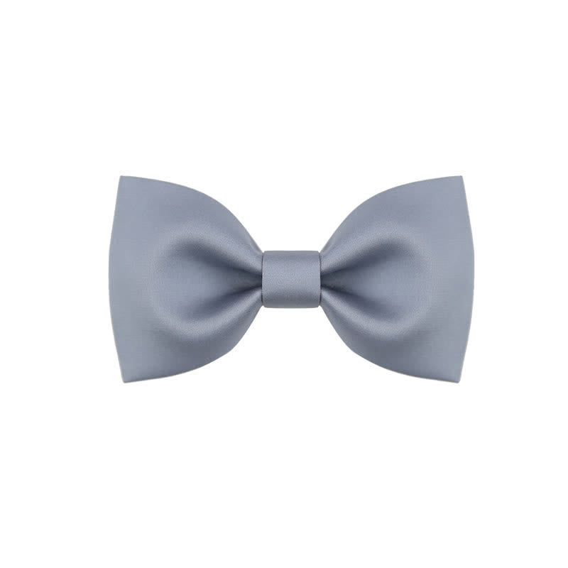 Men's Classic Simple Solid Color Wedding Bow Tie - Style #1 - LightSteelBlue - image 9