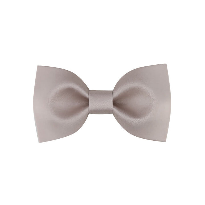 Men's Classic Simple Solid Color Wedding Bow Tie - Style #1 - LightPink - image 15