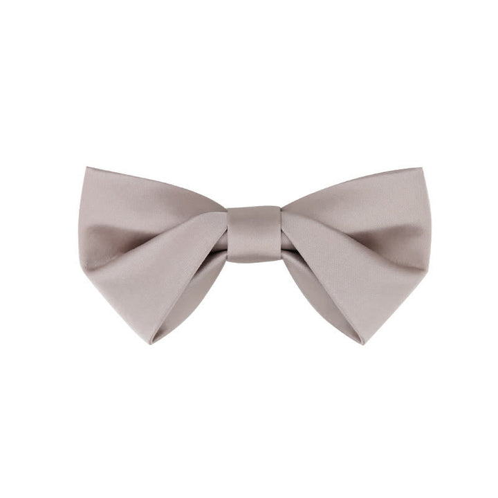 Men's Classic Simple Solid Color Wedding Bow Tie - Style #2 - LightPink - image 16