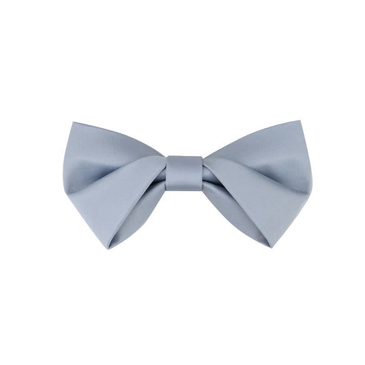 Men's Classic Simple Solid Color Wedding Bow Tie - Style #2 - LightSkyBlue - image 18