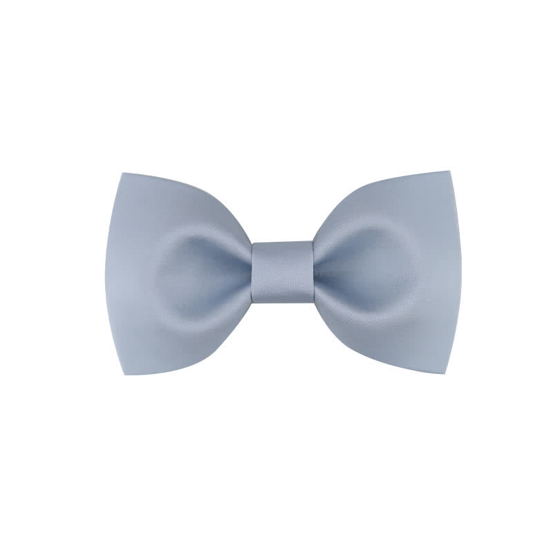 Men's Classic Simple Solid Color Wedding Bow Tie - Style #1 - LightSkyBlue - image 17