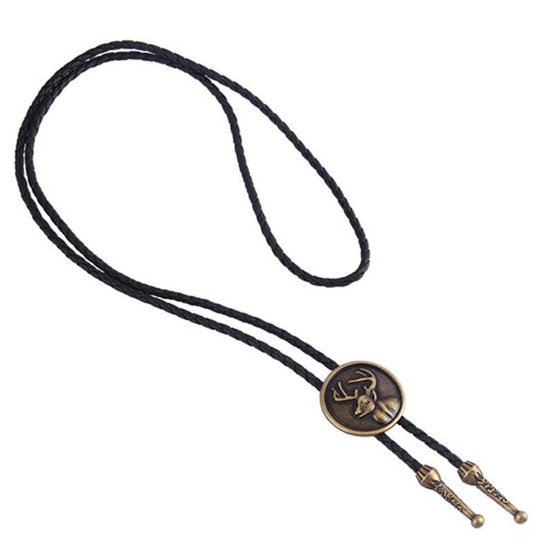 Western Deer Head Cowboy Rodeo Bolo Tie - image 4