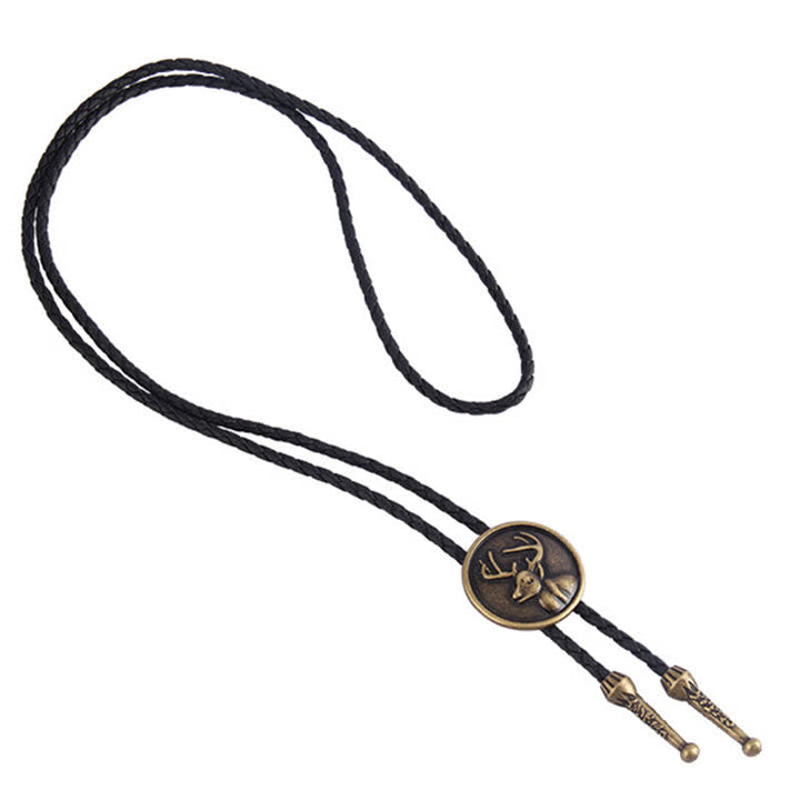 Western Deer Head Cowboy Rodeo Bolo Tie - image 4